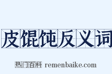 皮馄饨反义词是什么意思的图片